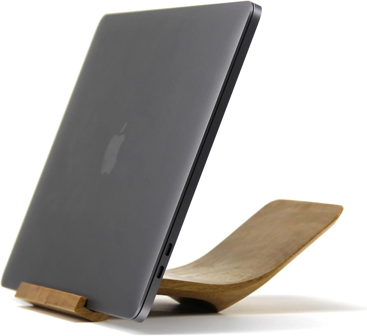 XDK Wood Laptop Stand for Desk, Ergonomic Height Riser for Notebook Computer up to 15 Inches, Wooden Holder for MacBook/Aluminum Laptops