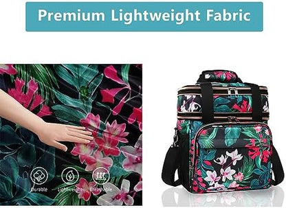 GLENKEY Expandable Lunch Box Women Insulated Soft Leakproof Cooler Bag