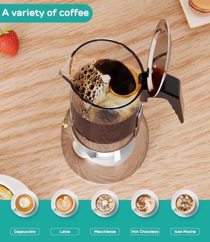 Coffee Gator 9 Cup Moka Pot, 15oz Stovetop Espresso Maker, Coffee lovers