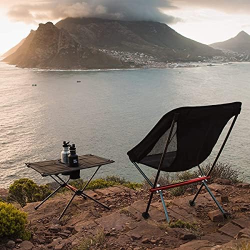 Naturehike FT07 Ultralight Camping Table, 1.6 LBS Portable Backpacking Table with Carry Bag & Cup Holder, Folding Mesh Camp Table for Camping Picnic Beach Fishing