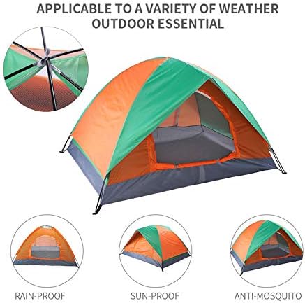 2 Person Tent - Dome Tents for Camping, Waterproof Windproof Backpacking Tent, Easy Set up Small Lightweight Tents, for Hiking Beach Outdoor with 2 Mesh Windows