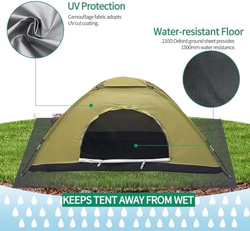 Sutekus Tent Camouflage Patterns Camping Tent Backpacking Tent for Camping Hiking 【Outdoor Equipment】