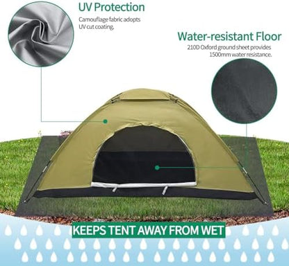 Sutekus Tent Camouflage Patterns Camping Tent Backpacking Tent for Camping Hiking 【Outdoor Equipment】