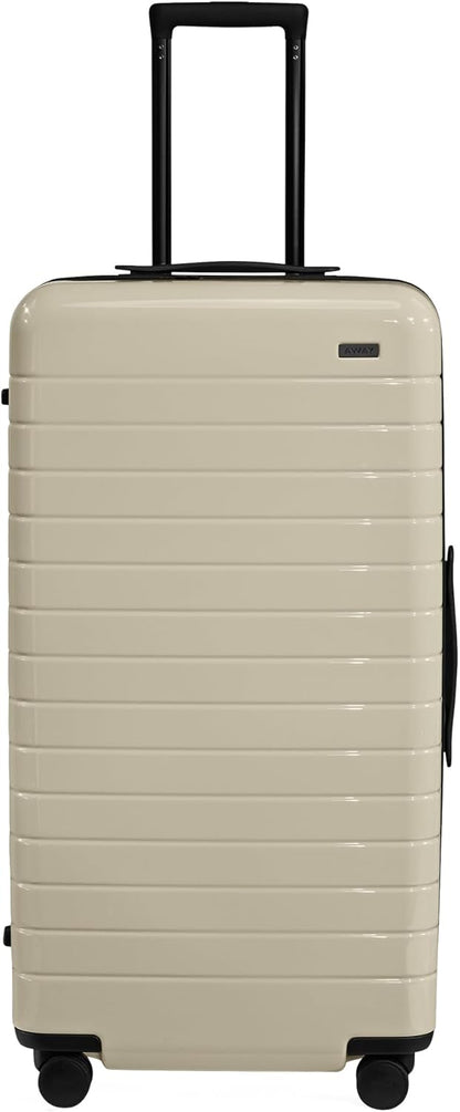 Away Large Trunk Luggage, 31 Inch Hardside Suitcase with Spinner Wheels, Lightweight & Durable, TSA Lock, Ideal for Long Trips, Salt White