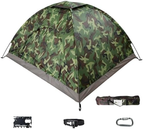 2 Person Camping Tent Lightweight Waterproof Backpacking Dome Tent, Easy Setup & Portable Shelter