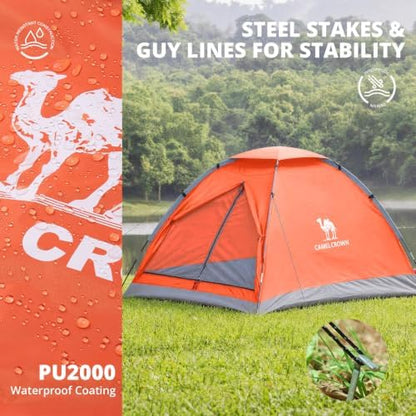 CAMEL CROWN Tents for Camping 2/3/4/5 Person Camping Dome Tent, Waterproof,Spacious, Lightweight Portable Backpacking Tent for Outdoor Camping/Hiking