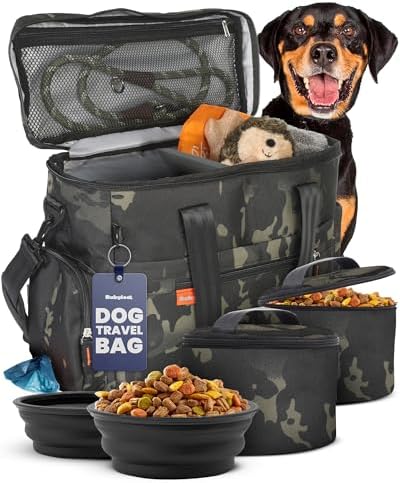 Rubyloo Original Doggy Bag™ Dog Travel Bag for Supplies with Travel Bowls