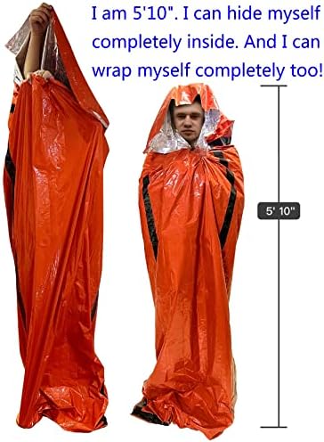 Emergency Sleeping Bags 2 Pack | Portable Emergency Blanket Survival Gear