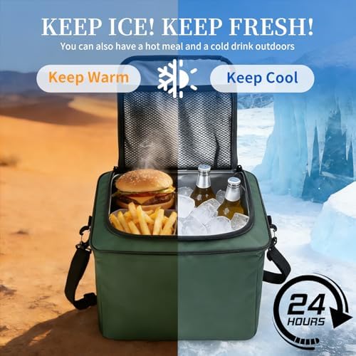 95L Collapsible Car Trunk Organizer, Detachable Insulated Cooler Bag