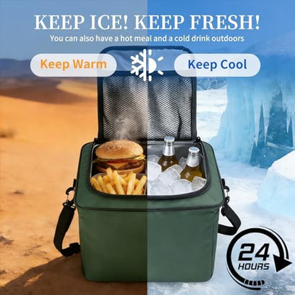95L Collapsible Car Trunk Organizer, Detachable Insulated Cooler Bag