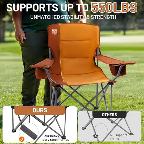 Timber Ridge 2 Pack Oversized Folding Camping Chair for Adults