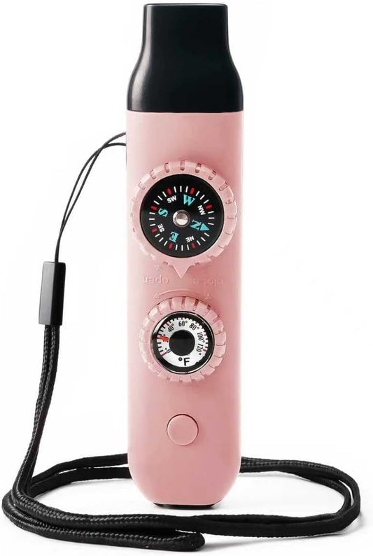 Emergency Survival Safety Whistle，Whistle for Kids with Lanyard,Compass,Thermometer,Ideal for Kayaking, Boating, Hiking, Camping, Climbing