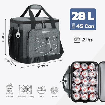 RealCool 35/45 Can Collapsible Soft Cooler Bag, Leakproof Ice Chest