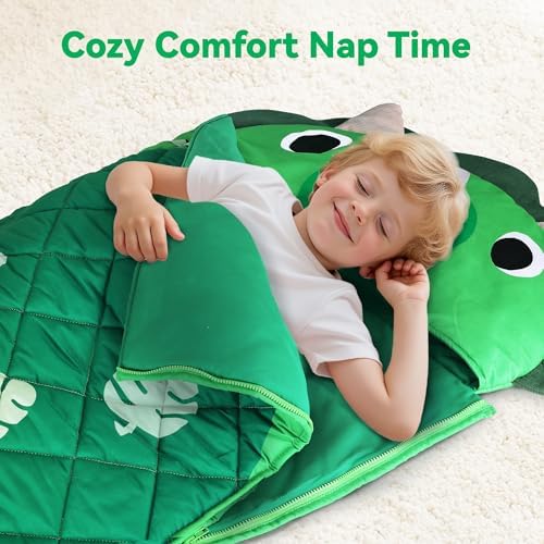 iPlay, iLearn Kid Sleeping Bag, Dinosaur Slumber Sack, Toddler Boy Nap Mat