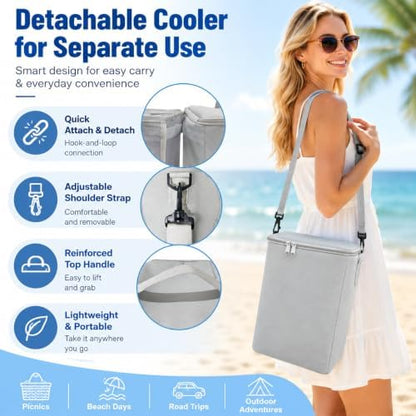 2-in-1 Cooler Insert for Bogg Bag,Cooler Organizer for Beach Rubber Tote