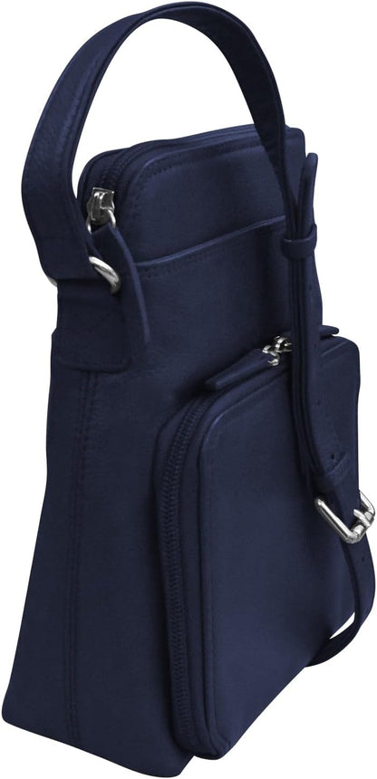 ili New York Genuine Leather Crossbody Bags for Women - Premium RFID Blocking Shoulder Bag Organizer with Adjustable Strap