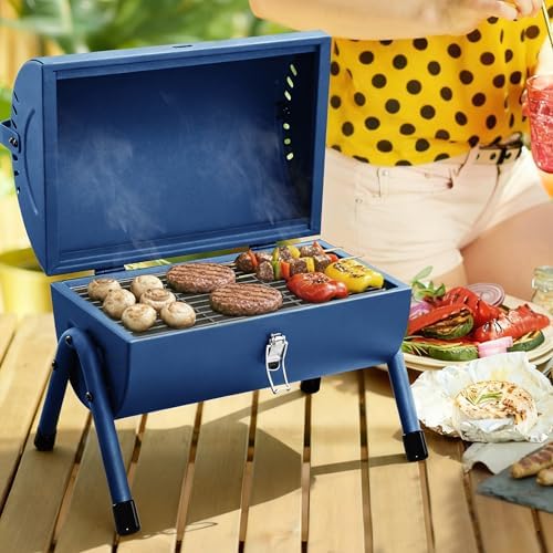 Royal Gourmet CC1015B Portable Charcoal Grill, Lid Latch Buckle, Lid Handle