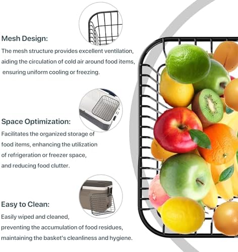 Dry Goods Wire Basket Replacement for Coolers, Compatible with Igloo 70/72/94 Qt Models, Cooler Storage Organizer