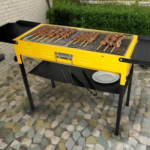 Portable Stainless Steel Grill, Home Charcoal Grill and Outdoor Folding Grill, perfect for traveling, outdoor cooking and grilling, camping, picnics.