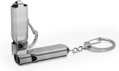 Whistle for Coaches Teachers, Emergency Survival Stainless Steel Whistles 2 Pack with Keychain for Referee Train Hiking Sports Boating Kayak Life Vest Jacket Lifeguard Outdoor Security