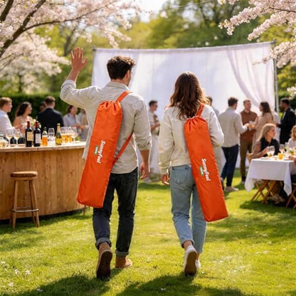 SUNNYFEEL Oversized Folding Rocking Camping Chair for Adults, 500lbs Orange