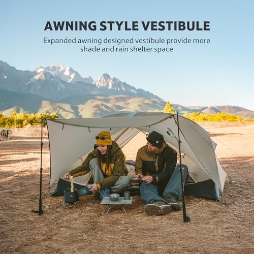 Naturehike Mongar Upgraded 1/2/3 Person Backpacking Tent,Waterproof Lightweight Camping Tent with Footprint