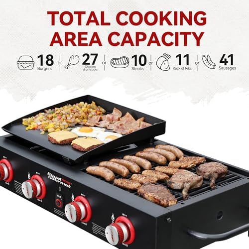 GD4001TB Propane Grill & Griddle Combo Black