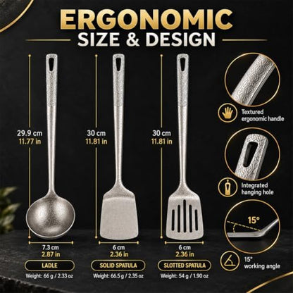 Pure Titanium Cooking Utensil & Spatula Set，Soup ladle