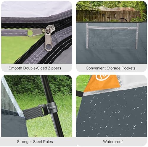 CAMPROS CP Tents for Camping 2/4/6 Person, Waterproof Windproof Dome Tent