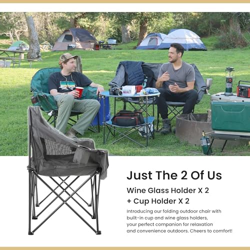 ARROWHEAD OUTDOOR Portable Folding Double Duo Camping Chair Loveseat
