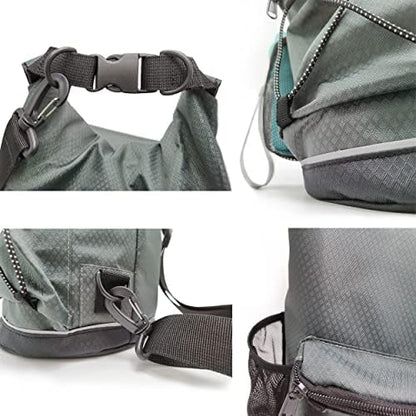 Waterproof Roll Top Pet Dog Food Travel Organizer Storage Bag Trash Bag Dispenser for Trips Outdoor Camping Free 350ml Portable Folding Bowl, 30 Cups / 10 lbs Large