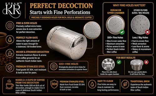 South indian filter coffee maker indian style 5.1 oz (150 ml)
