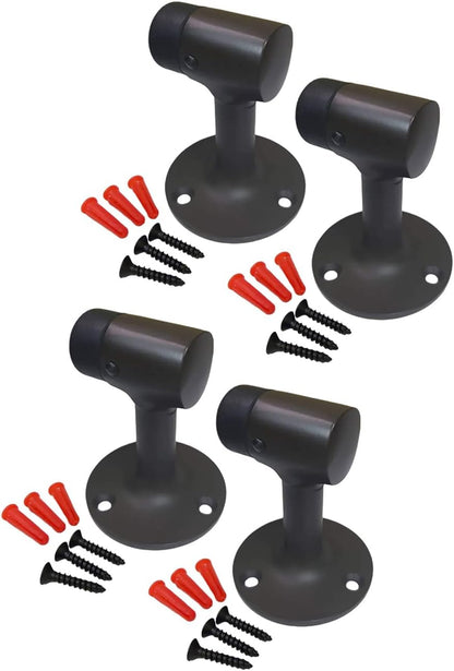 QCAA Solid Brass Door Stop, 3", US10B ORB Oil Rubbed Bronze, 4 Pack, Made in Taiwan