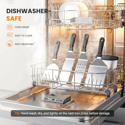 Overmont 31PC Griddle Accessories Kit, Spatula Set with Basting Cover Press