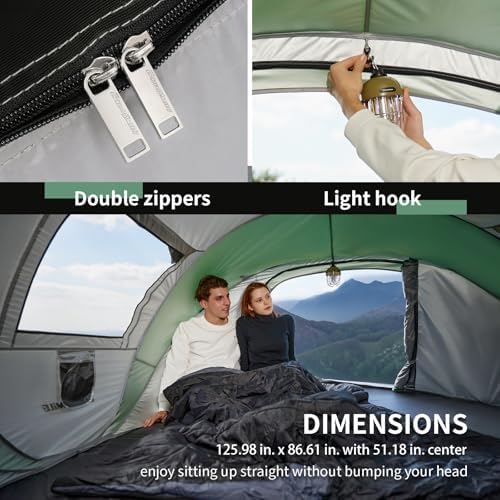 EchoSmile Instant Pop Up Camping Tent, 2/4/6 Person Easy Setup Tent