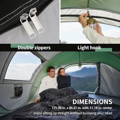 EchoSmile Instant Pop Up Camping Tent, 2/4/6 Person Easy Setup Tent
