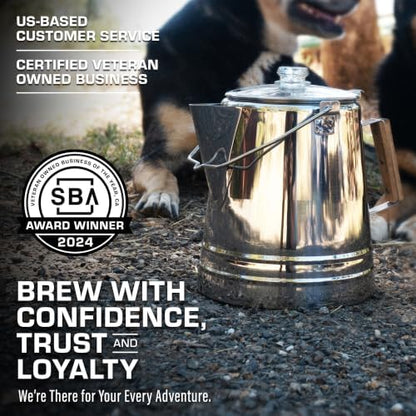 COLETTI Scoutmaster Coffee Percolator Camping — The Ultimate Camping Coffee Maker [24 Cup]