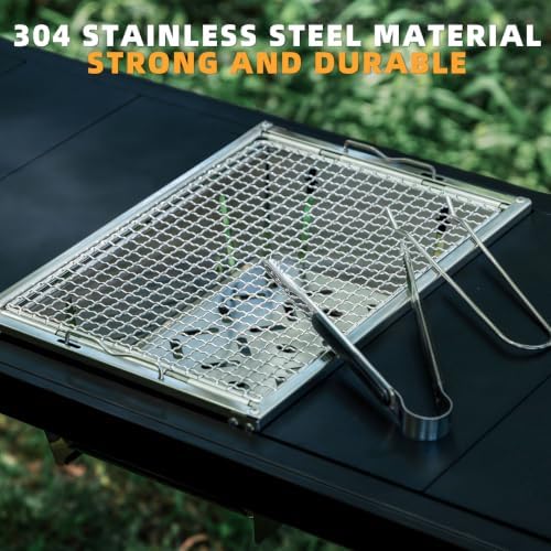 2‑in‑1 Charcoal Grill for IGT Table & Standalone Use, Silver