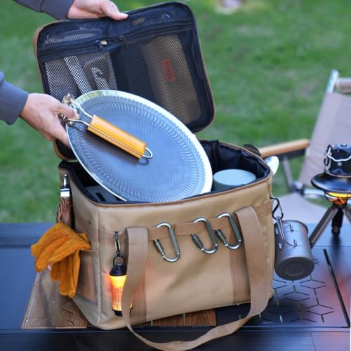 30/42L Camping Storage Bag Insulated Gear Organizer Foldable Storage Box