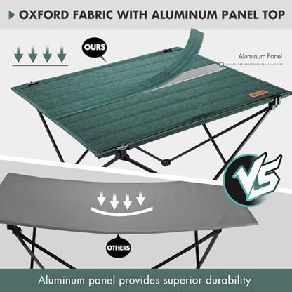 VILLEY Folding Camping Table, Portable Lightweight Table with Carry Bag