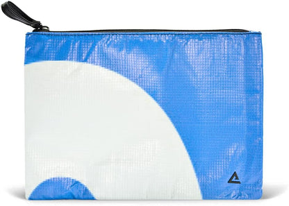 RAREFORM Essentials Organizer Pouch | Travel Accessory Bag, Protects Tech, Cosmetics, Toiletries with Inner Fleece Lining, Water-Resistant | Recycled Nylon, One-of-a-Kind, Blue