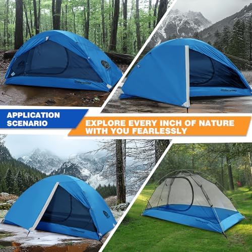 1/2/3/4 Person Lightweight Backpacking Tent, Waterproof Camping Hiking Tent