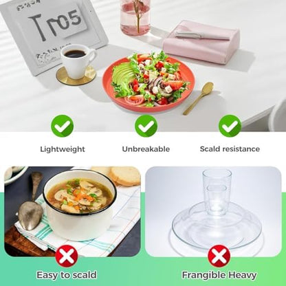 Wheat Straw Tableware Set, 16 Pieces (for 4 People)