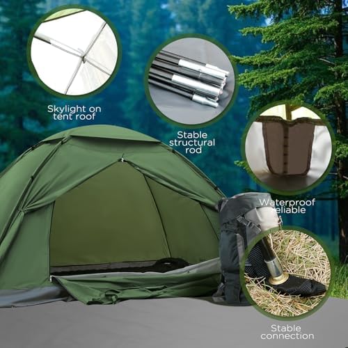JAICOM 1-4 Person Camping Tent - Lightweight Backpacking Tent, Easy Set Up