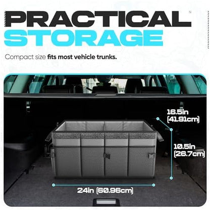 FORTEM Trunk Organizer - Foldable Car Organizer & Storage for SUVs & Trucks