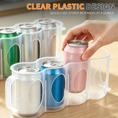 Portable Soda Can Organizer for Cooler, 2 Pack Cooler Can Organizer, 4 Slot