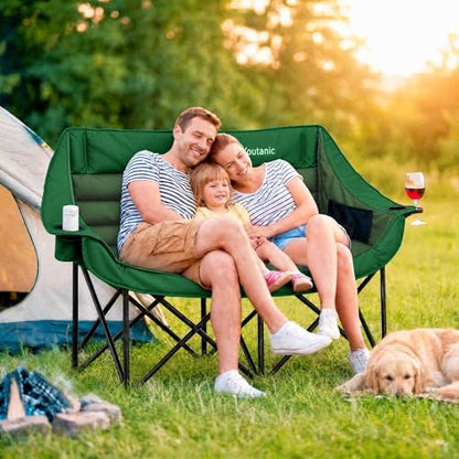 Youtanic Oversized Double Camping Chair, Folding Loveseat Camping Couch