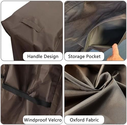 Cooler Cart Cover for 80-100 Qt Patio Rolling Ice Cart,36"Lx19.5"Wx31.5"H