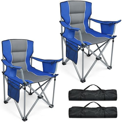 Outdoor Folding Camping Chairs 2 Pack Oversized Folding Chairs Heavy Duty