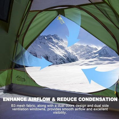 camppal 2 Person Backpacking Tent Waterproof Lightweight 2 Man Camping Tent